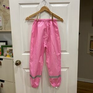 Kids Pink Waterproof Rain Pants